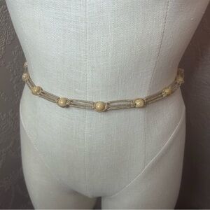 Vintage bead and twine belt approx 56” long